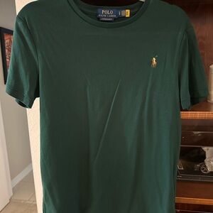 Ralph Lauren Green T-Shirt with Gold Logo